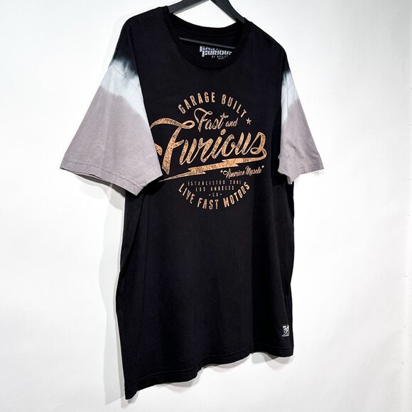 Fast & Furious By Affliction Garage Built Graphic‎ Tie Dye Sleeves Size 3XL - Picture 2 of 14